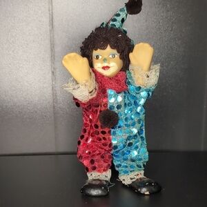 Colorful Clown Doll - Red and Blue